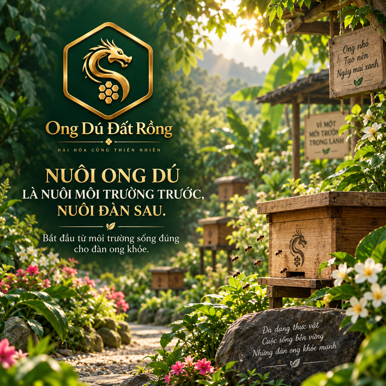 NUÔI ONG DÚ LÀ NUÔI MÔI TRƯỜNG TRƯỚC, NUÔI ĐÀN SAU