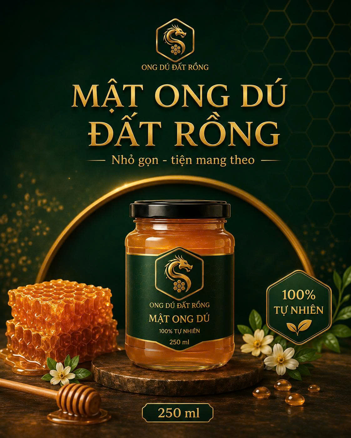 Mật ong dú Đất Rồng 250ml